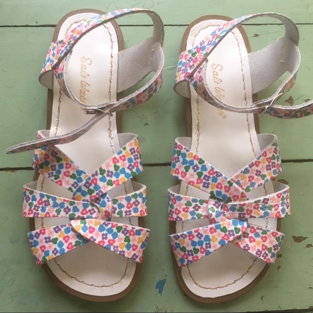 Floral salt water sandals US 8/ UK 6